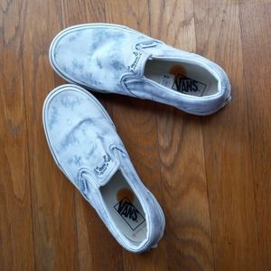 Kids Vans Blue/Green TieDye Slip On Shoes
